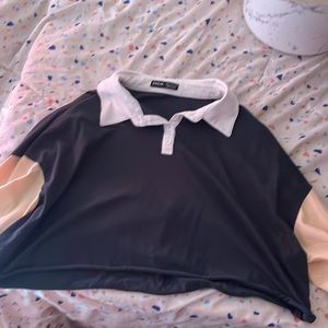 shein button up crop top